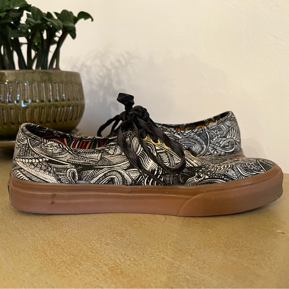VANS x Zio Ziegler Authentic Art Classic Vans Lace Up Skater Shoes, M 7/W 8.5 - Picture 4 of 14